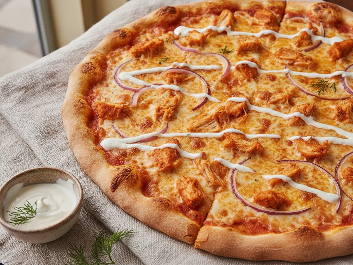 Buffalo chicken pizza
